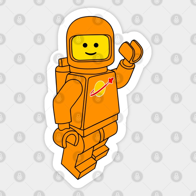 Spaceman! (Orange) Sticker by HenriDefense